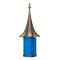 Glitzhome® 32" Retro Blue Metal Pagoda Birdhouse
